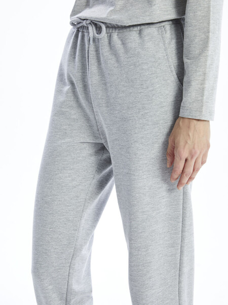 Women's Elastic Waist Plain Jogger Sweatpants - 5