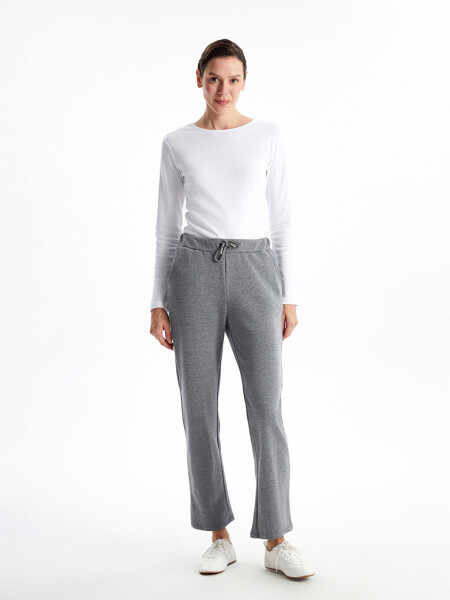 Women's Elastic Waist Plain Sweatpants - 1