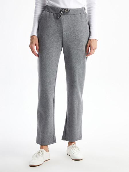 Women's Elastic Waist Plain Sweatpants - 2