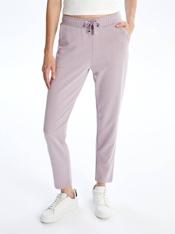 Women's Elastic Waist Plain Sweatpants - 14