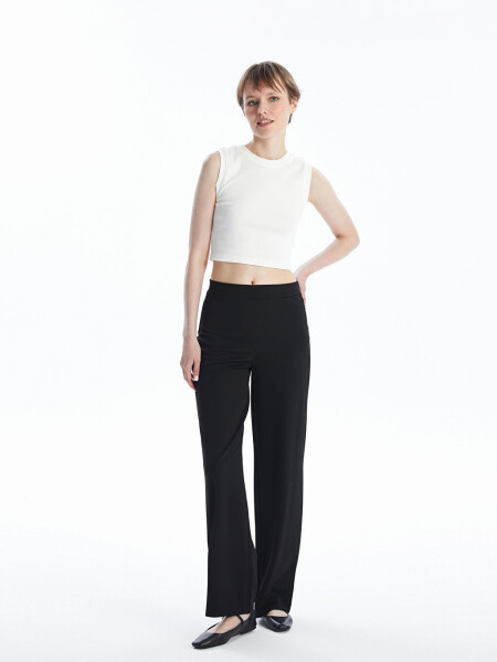 Women's Elastic Waist Plain Sweatpants - 3