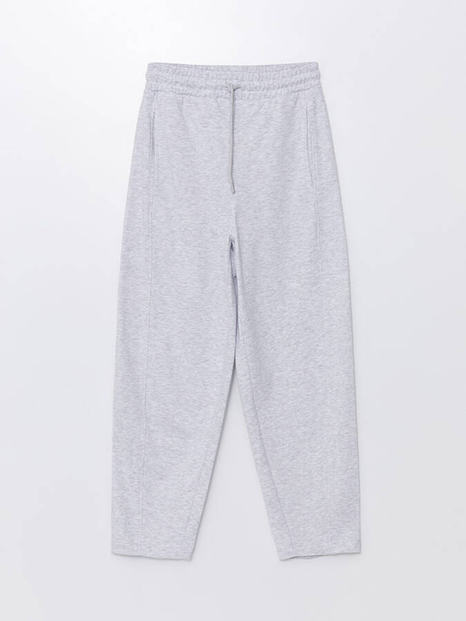 Women's Elastic Waistband Plain Sweatpants - 6