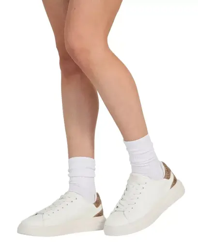 Women's Elbina Contrast Heel Lace-Up Sneakers - 6