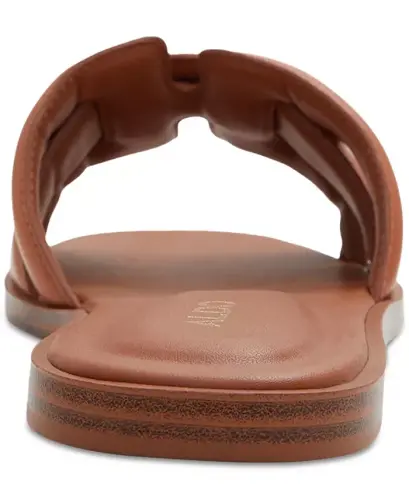 Women's Elenaa Studded Flat Slide Sandals - Medium Brown - 3