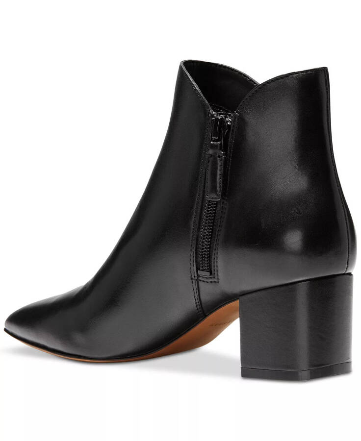 Women's Elyse Pointed-Toe Dress Booties Black Leather - 3