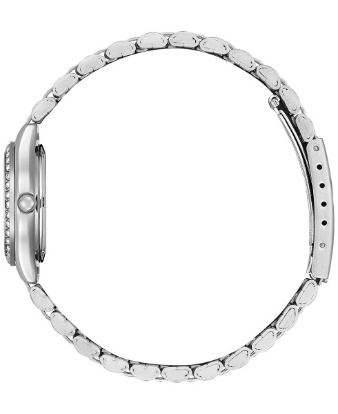 Women's Embellished Silver-Tone Stainless Steel Bracelet Watch 26mm Silver-tone - 2