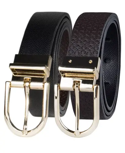 Women's Embossed Casual Reversible Belt - 1