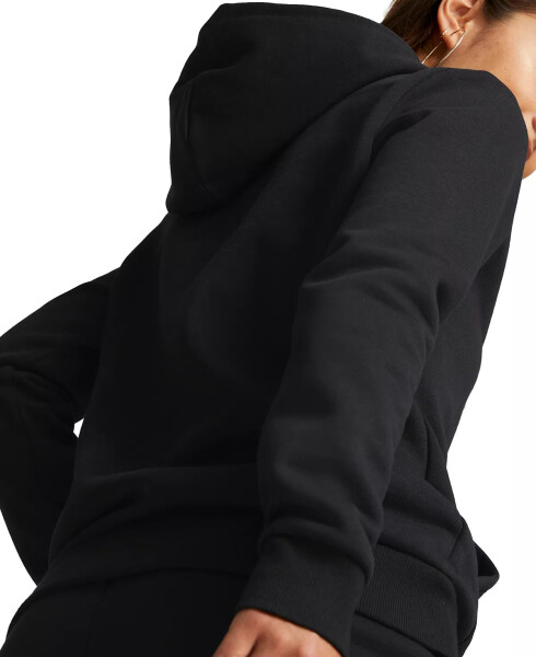 Women's Embroidered Fleece Hoodie Sweatshirt Brown - 4