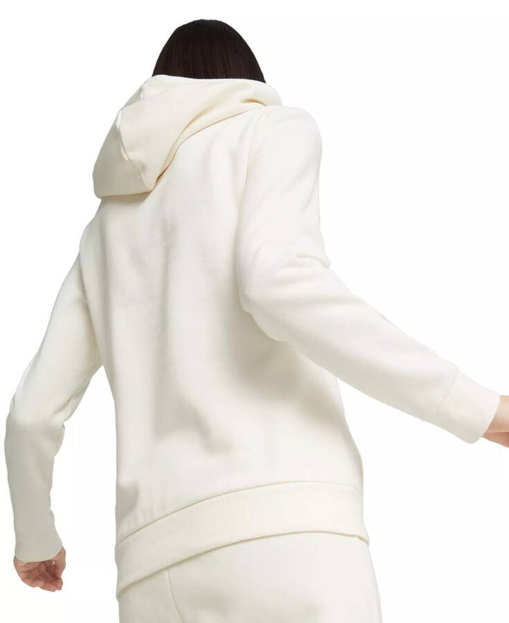 Women's Embroidered Fleece Hoodie Sweatshirt Ivory - 2