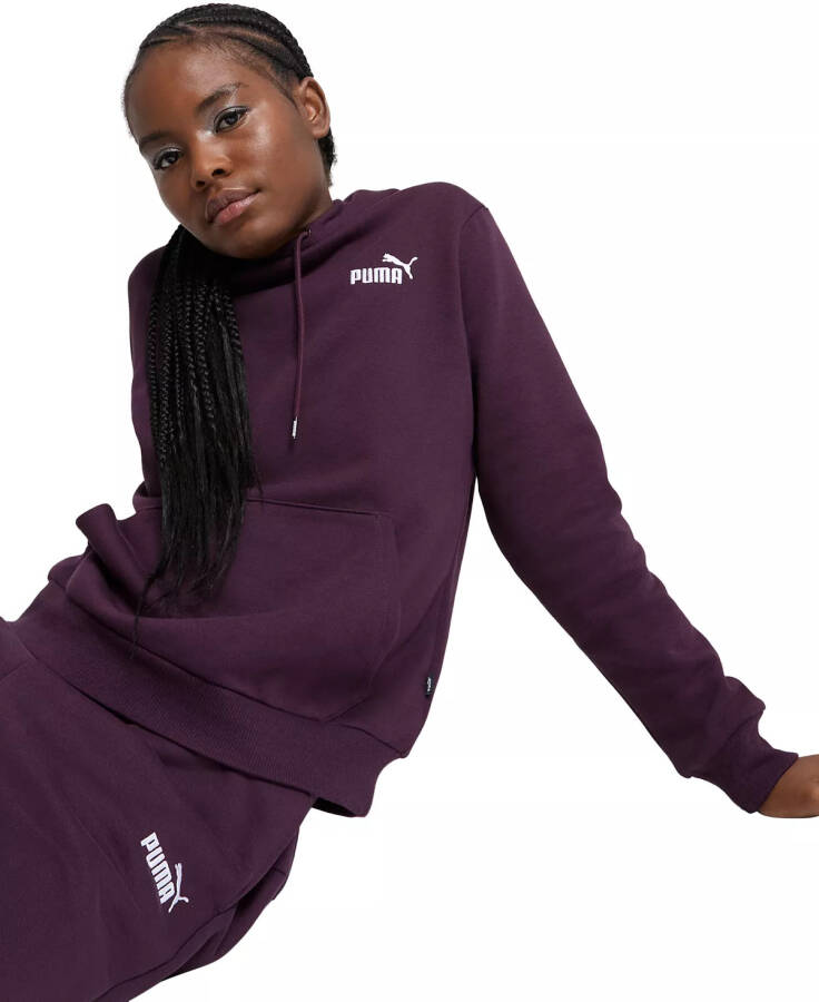 Women's Embroidered Fleece Hoodie Sweatshirt Midnight Plum - 1