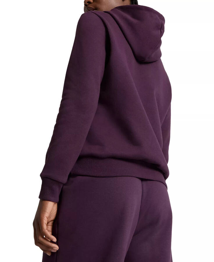 Women's Embroidered Fleece Hoodie Sweatshirt Midnight Plum - 2