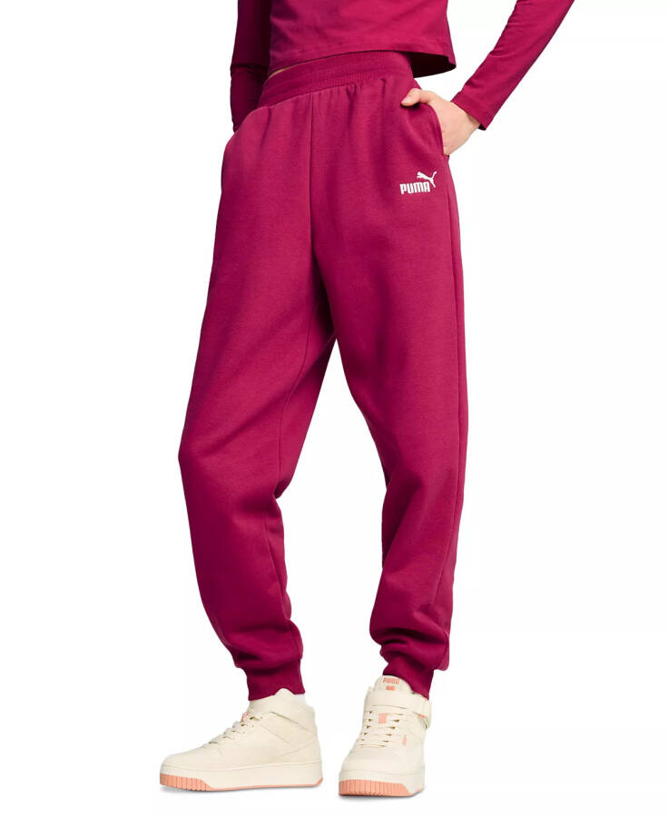 Women's Embroidered-Logo Fleece Sweatpant Joggers Pink - 1