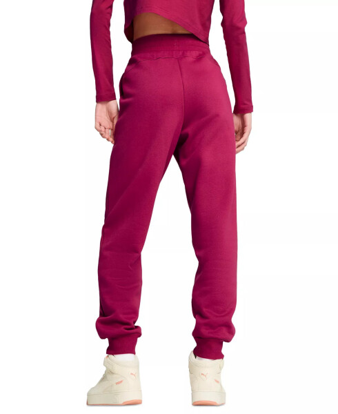 Women's Embroidered-Logo Fleece Sweatpant Joggers Pink - 2