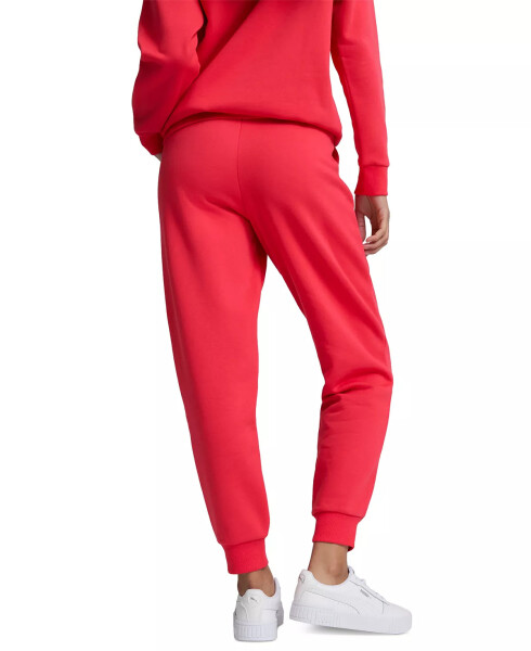 Women's Embroidered-Logo Fleece Sweatpant Joggers Tart Cherry - 2