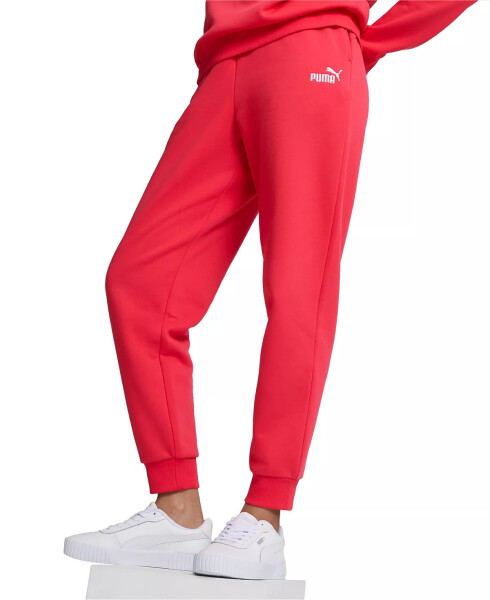 Women's Embroidered-Logo Fleece Sweatpant Joggers Tart Cherry - 3