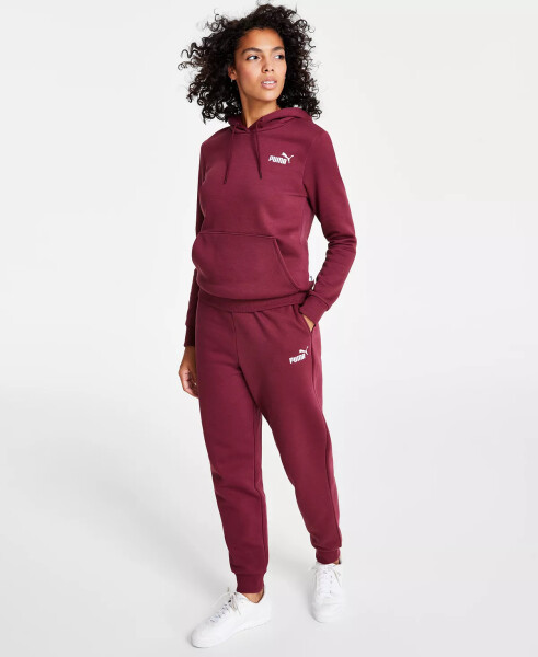 Women's Embroidered-Logo High-Waist Fleece Sweatpant Jogger Dark Jasper - 1