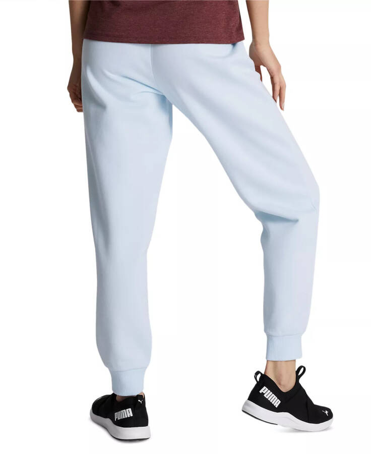 Women's Embroidered-Logo High-Waist Fleece Sweatpant Jogger Icy Blue - 2