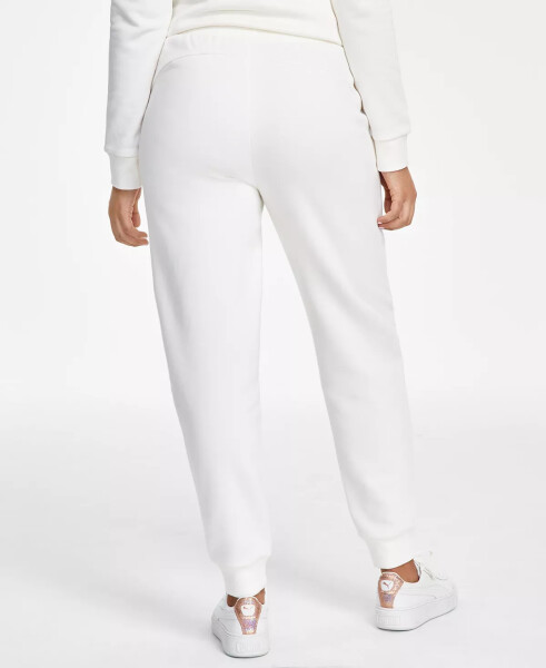 Women's Embroidered-Logo High-Waist Fleece Sweatpant Jogger Ivory - 2