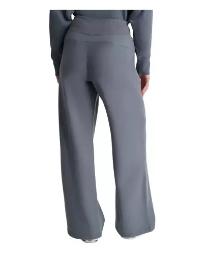 Women's Embroidered Logo Pull On Wide Leg Pants - 3