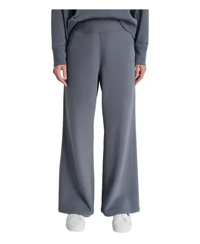 Women's Embroidered Logo Pull On Wide Leg Pants - DKNY (1)