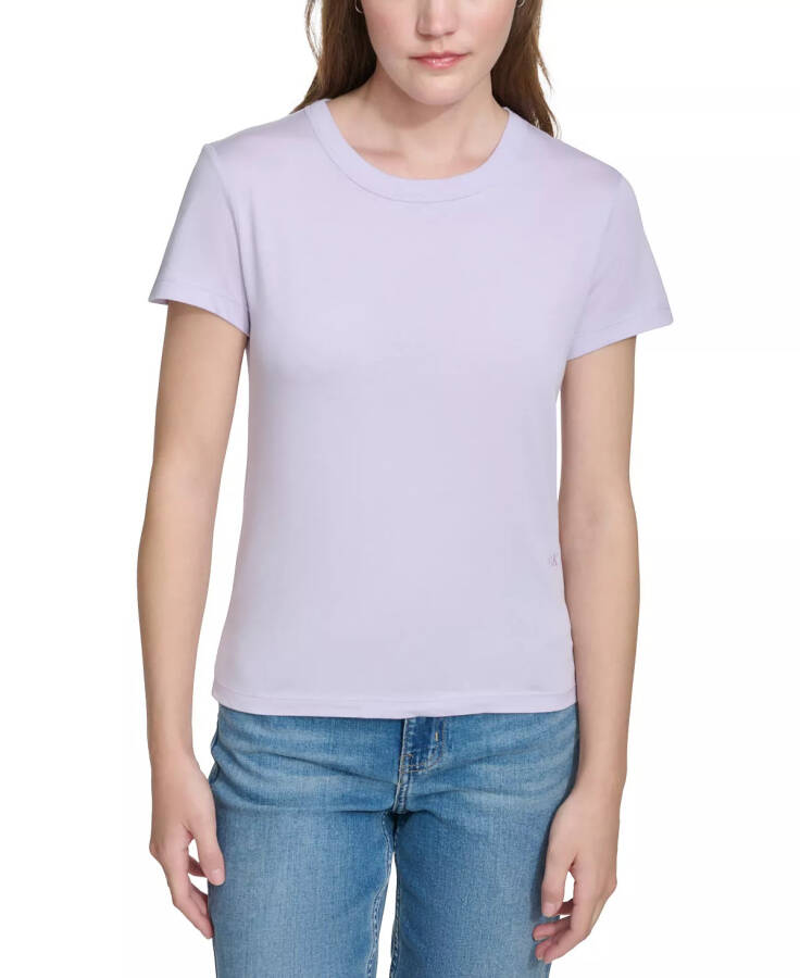 Women's Embroidered Logo Short-Sleeve T-Shirt Orchid - 1