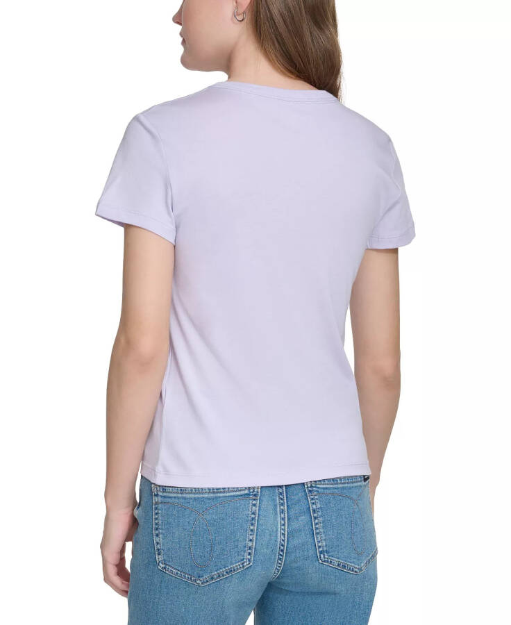 Women's Embroidered Logo Short-Sleeve T-Shirt Orchid - 2