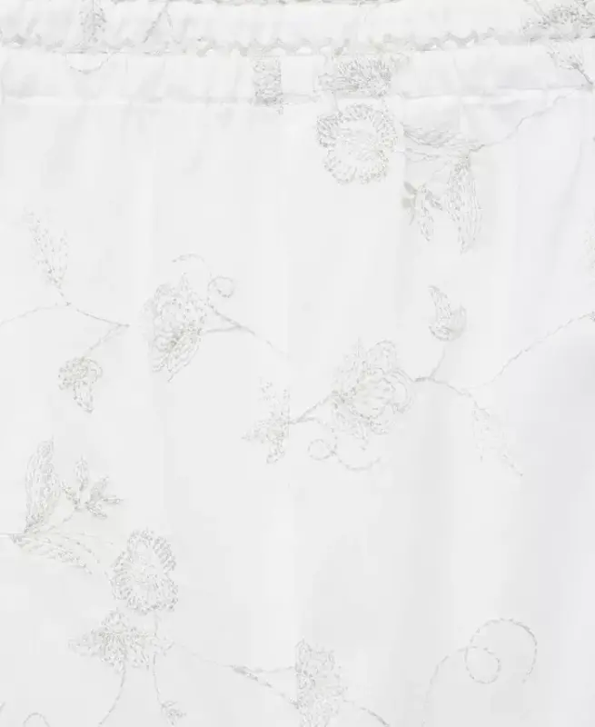 Women's Embroidered Pajama Pants - 4