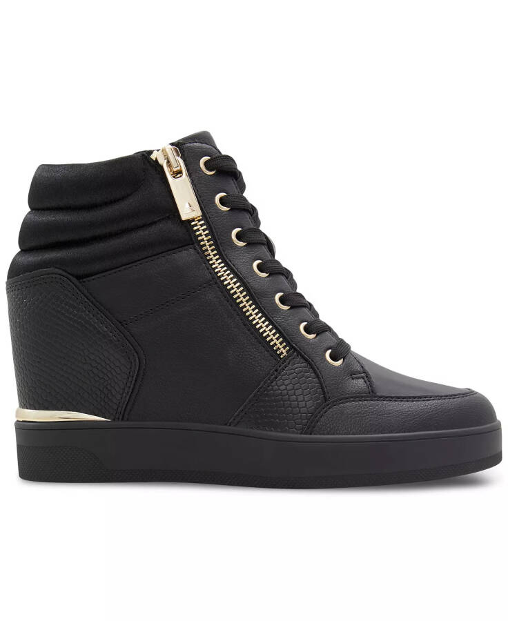 Women's Ereliclya Lace-Up Zip Wedge High-Top Sneakers Black Multi - 7