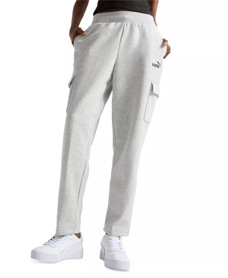 Women's Essential+ Cargo Fleece Pants Light Gray Heather - 1