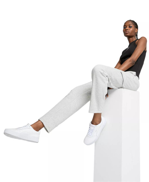 Women's Essential+ Cargo Fleece Pants Light Gray Heather - 3