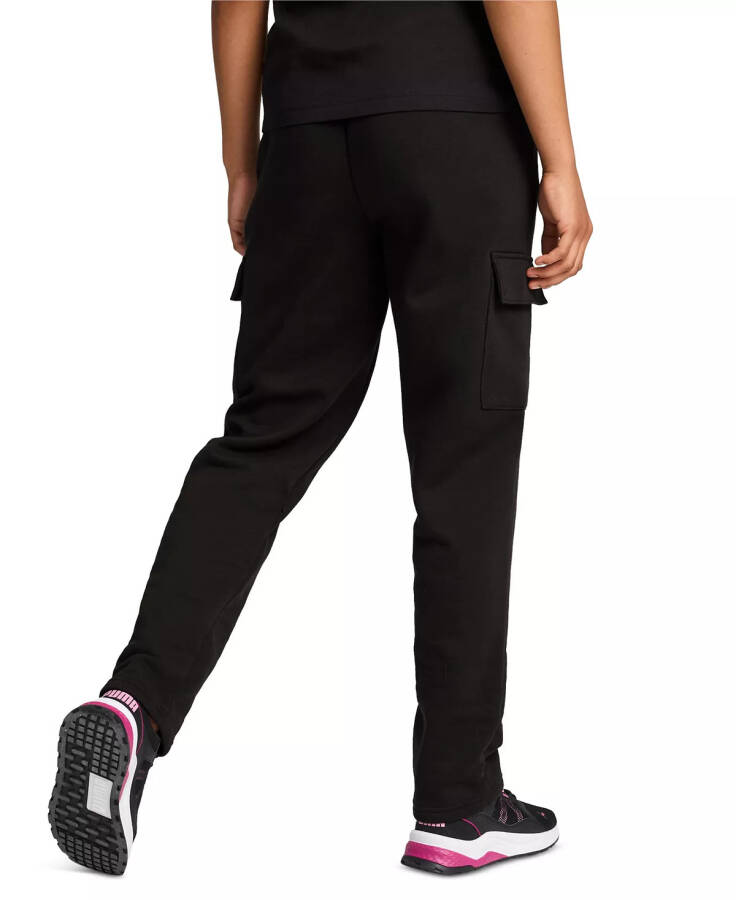 Women's Essential+ Cargo Fleece Pants Puma Black - 2