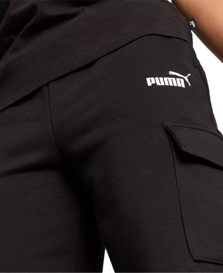 Women's Essential+ Cargo Fleece Pants Puma Black - 5