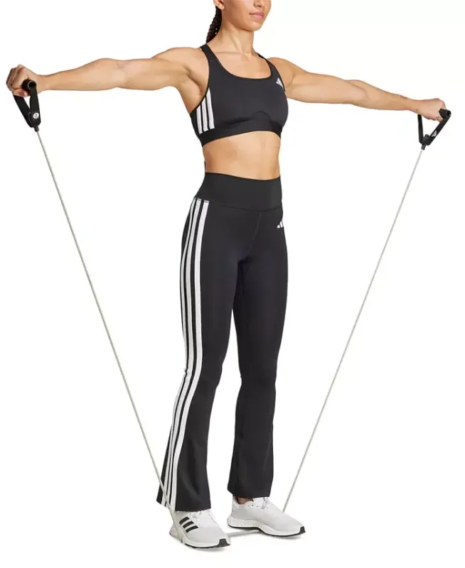 Women's Essentials 3-Stripe Cotton-Blend Leggings-Black/white - 2