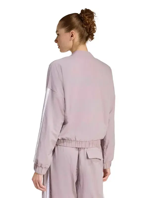 Women's Essentials 3-Stripes Lifestyle Bomber Jacket - Light/Pastel Purple - 5