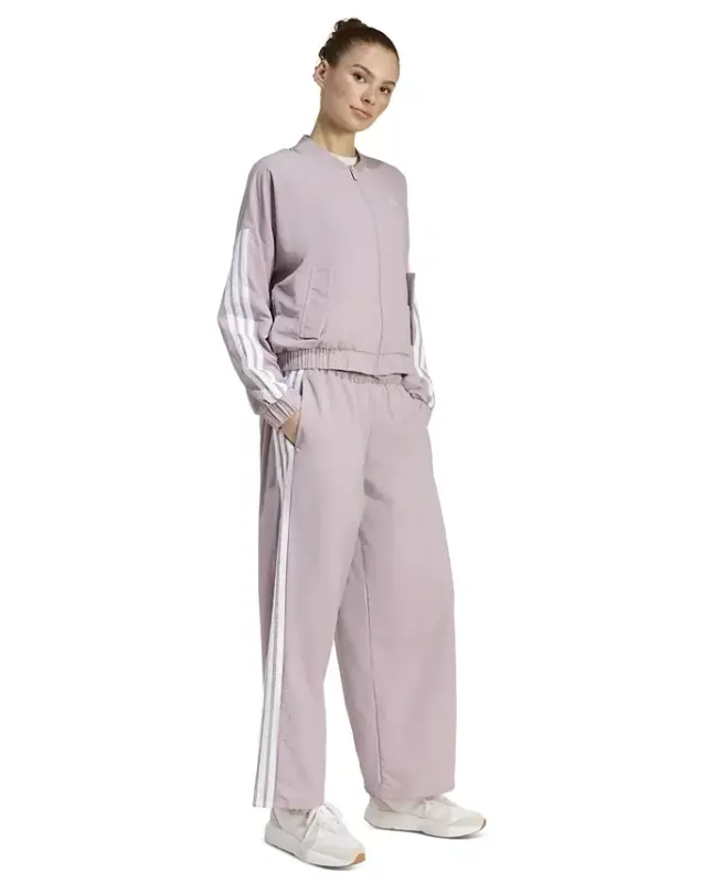 Women's Essentials 3-Stripes Lifestyle Bomber Jacket - Light/Pastel Purple - 3