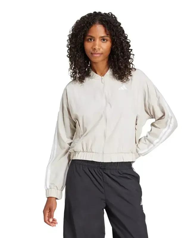 Women's Essentials 3-Stripes Lifestyle Bomber Jacket - Wonder Alumina - ADIDAS