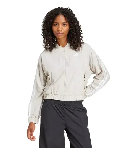 Women's Essentials 3-Stripes Lifestyle Bomber Jacket - Wonder Alumina - 1