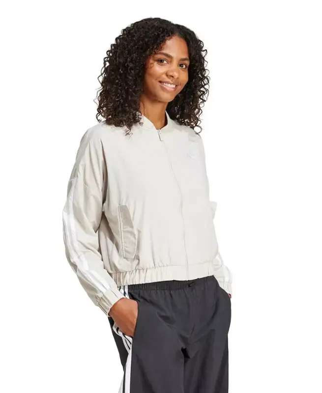 Women's Essentials 3-Stripes Lifestyle Bomber Jacket - Wonder Alumina - 2