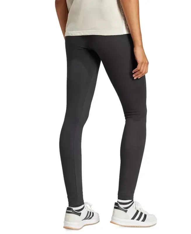 Women's Essentials Big Logo Cotton Leggings-Black/white - 5
