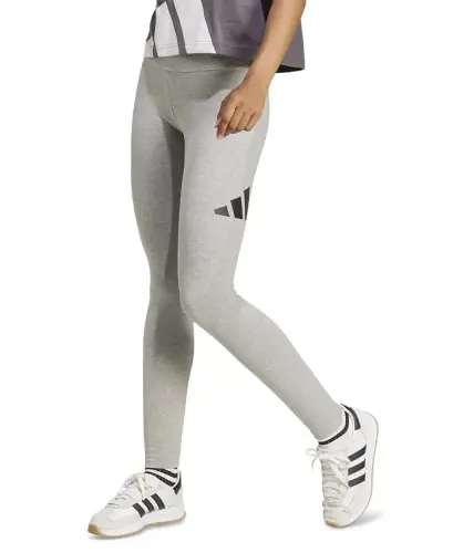 Women's Essentials Big Logo Cotton Leggings - Medium Grey Heather/black 