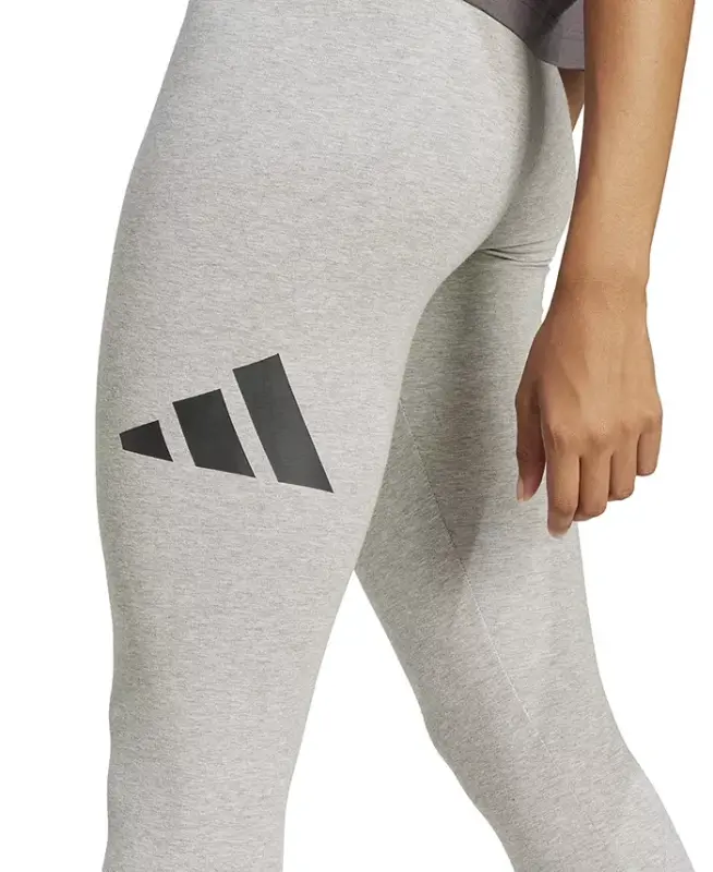 Women's Essentials Big Logo Cotton Leggings - Medium Grey Heather/black - 3