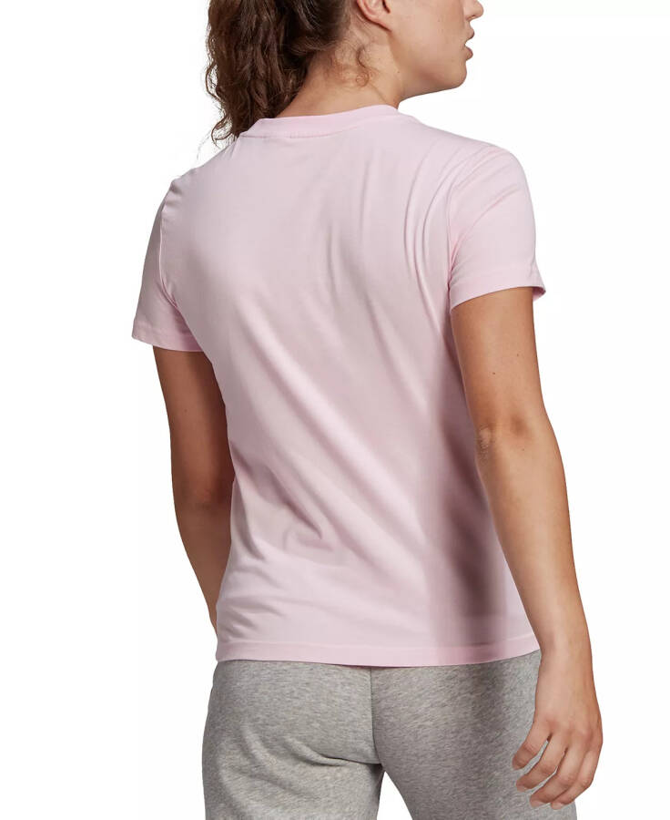 Women's Essentials Cotton Linear Logo T-Shirt Clear Pink/white - 2