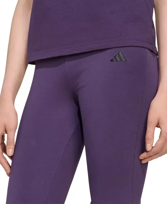 Women's Essentials Small Logo Flared Leggings - Aurora Plum/black - 3