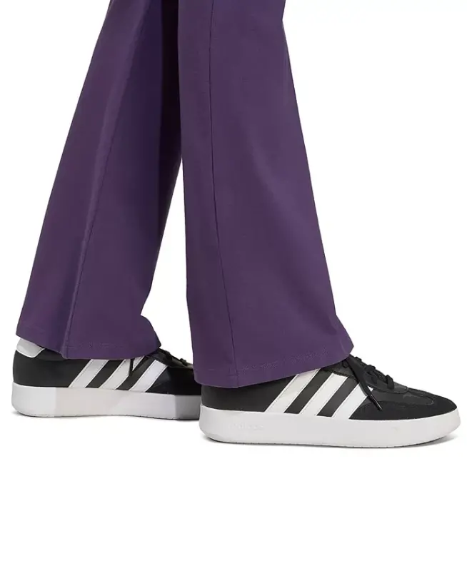 Women's Essentials Small Logo Flared Leggings - Aurora Plum/black - 4