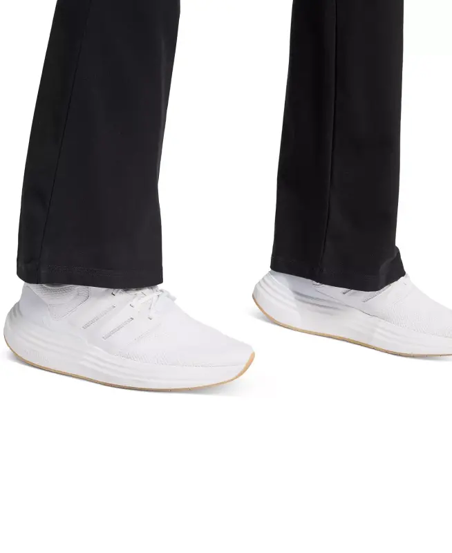 Women's Essentials Small Logo Flared Leggings-Black/White - 5