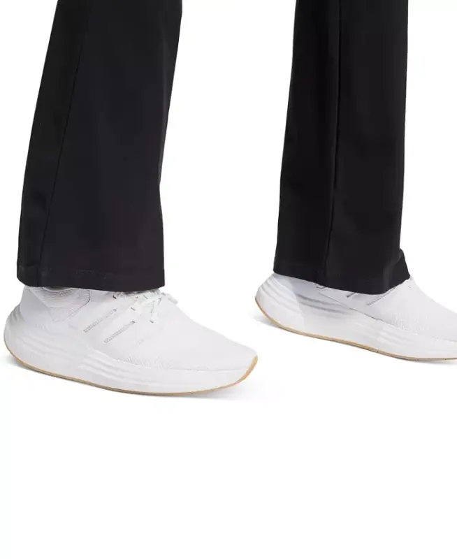 Women's Essentials Small Logo Flared Leggings-Black/White - 5