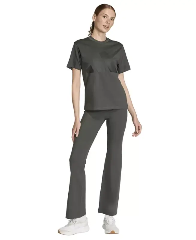 Women's Essentials Small Logo Flared Leggings - Gray - 2