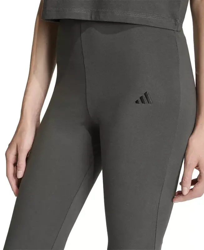 Women's Essentials Small Logo Flared Leggings - Gray - 3