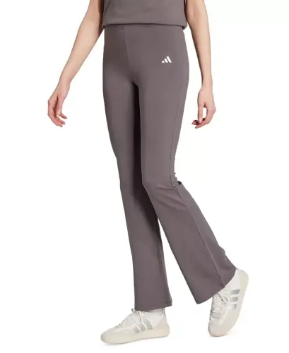 Women's Essentials Small Logo Flared Leggings-Grestr/whi - ADIDAS (1)