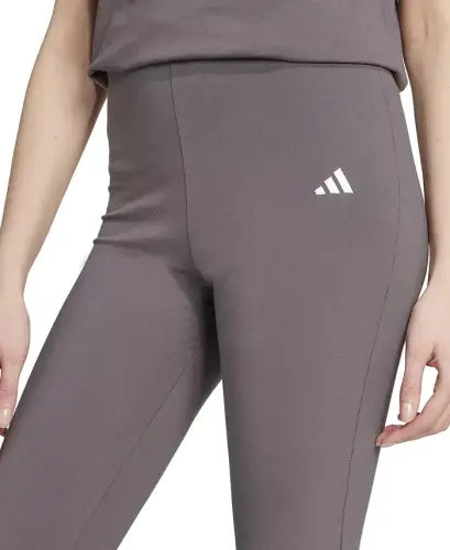 Women's Essentials Small Logo Flared Leggings-Grestr/whi - 3